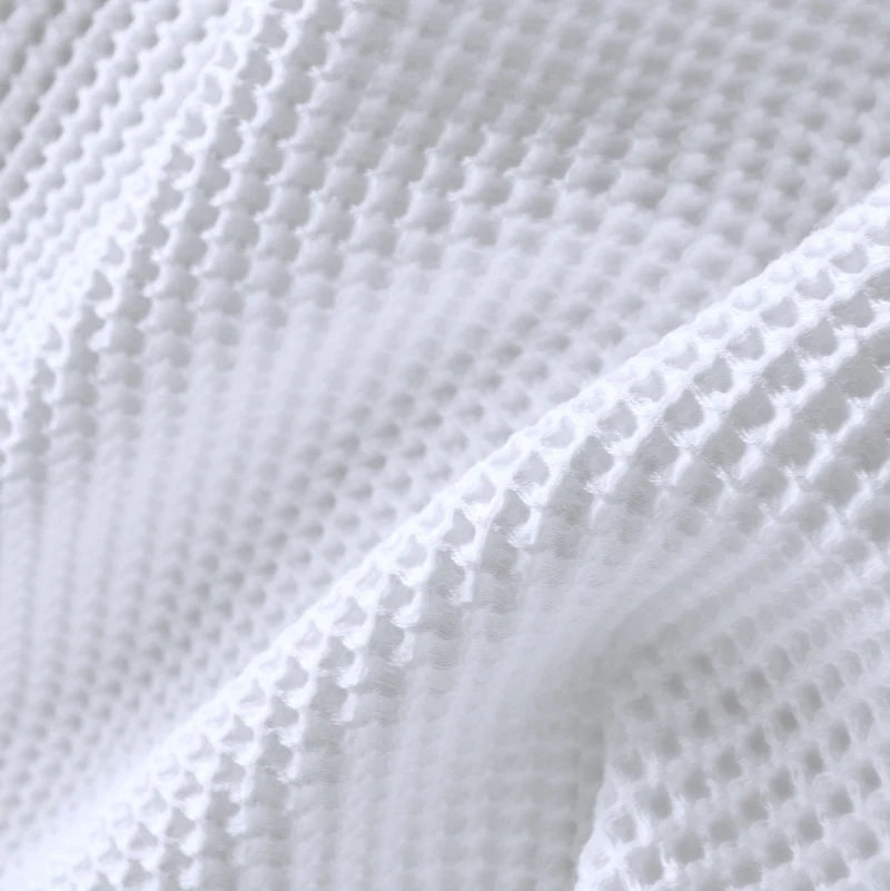Couverture en coton gaufré blanc Celia- Par Brunelli (Livraison AUTOMNE 2026 )