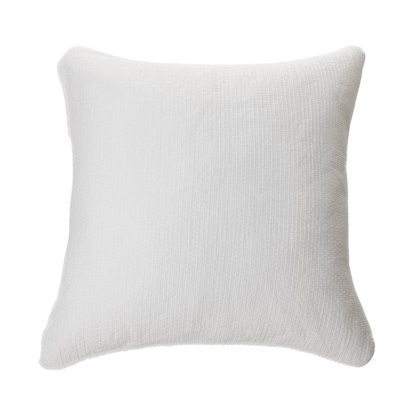 Cache oreiller européen piqué blanc CONTEMPORAIN ( 25'' x 25'')- Par Brunelli Cache OREILLER EUROPEEN ,disponible chez Literie-Déco et moi
