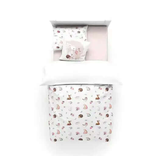 ( Fait au Québec) Housse de couette FRAISES DES BOIS de Atelier la Fée – PRODUIT de qualité chez Literie & Déco et Moi