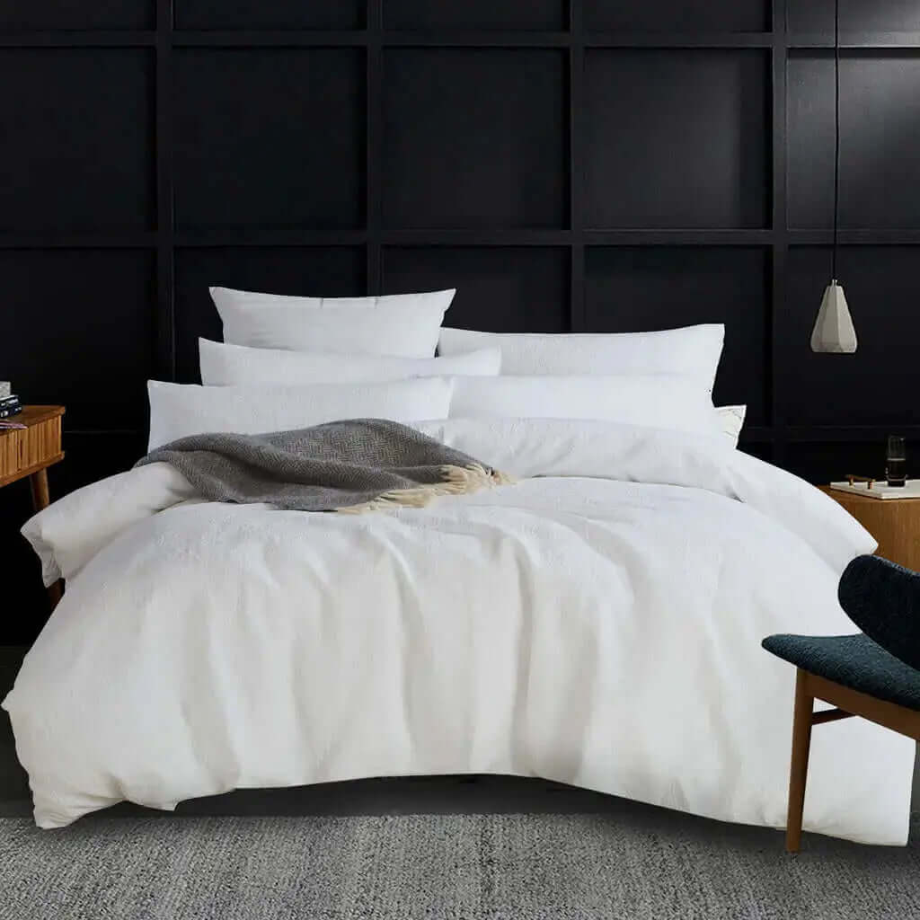 Housse de couette ARIA ( blanche ) - Literie - Déco et moi