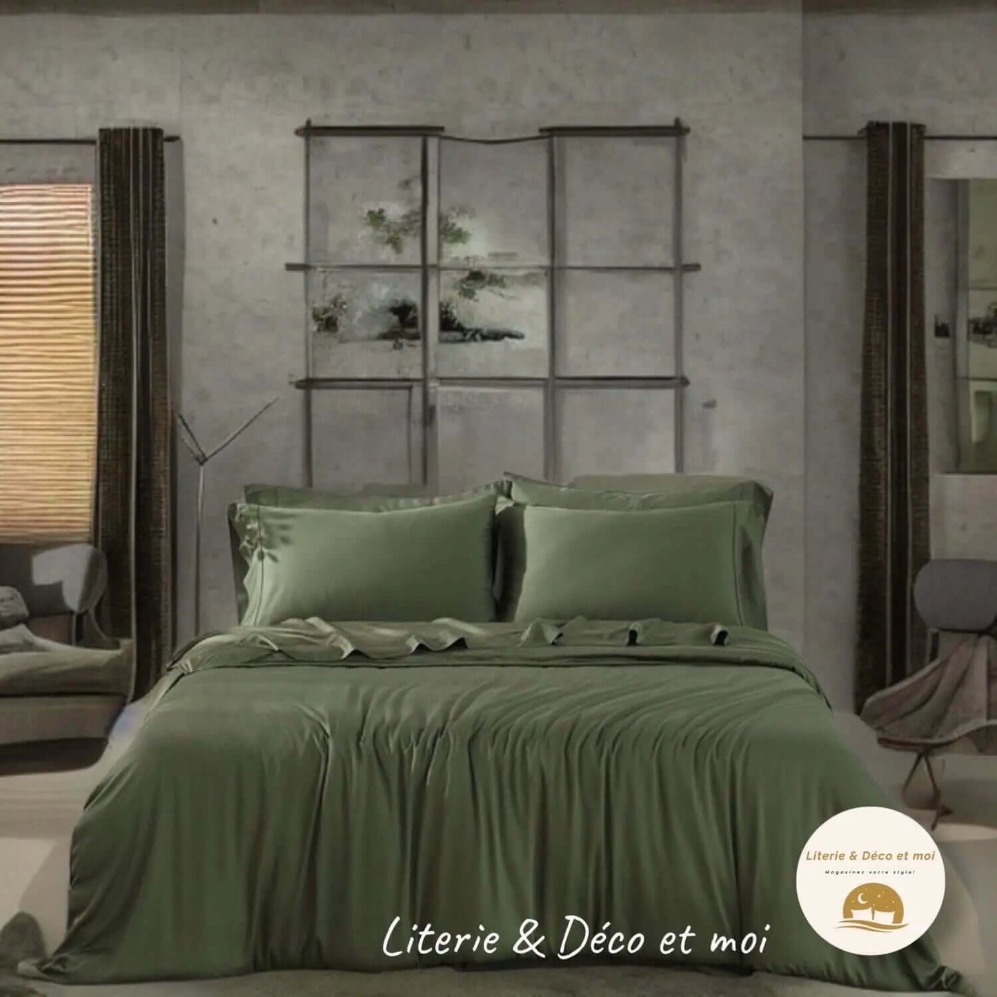 Housse de couette en BAMBOU ( Vert ) - Collection Literie - Déco et Moi - Literie - Déco et moi