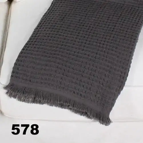 Jeté GAUFRE( 2 teintes disponibles ) - Literie - Déco et moi