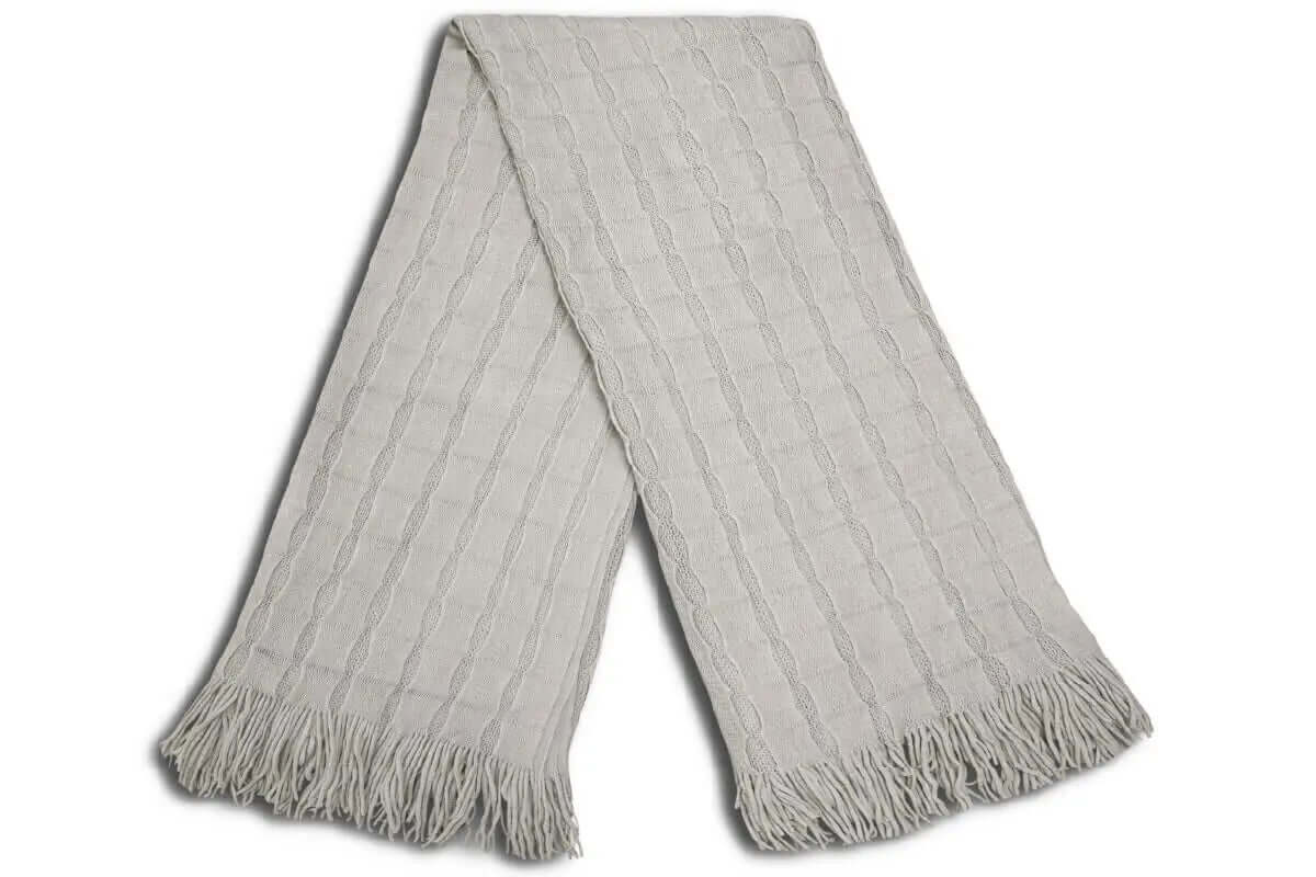 Jeté MORECOMBE ( gris ) ( 50'' x 60'' ) - Literie - Déco et moi