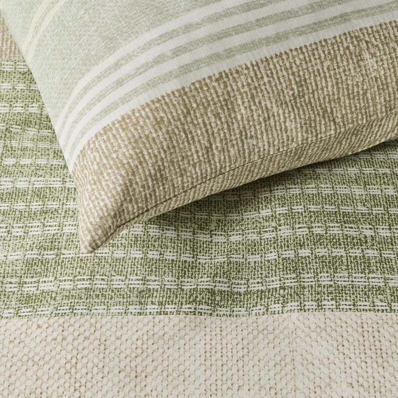 Ensemble housse de couette verte Shitake - Par Brunelli (Livraison AUTOMNE 2026)