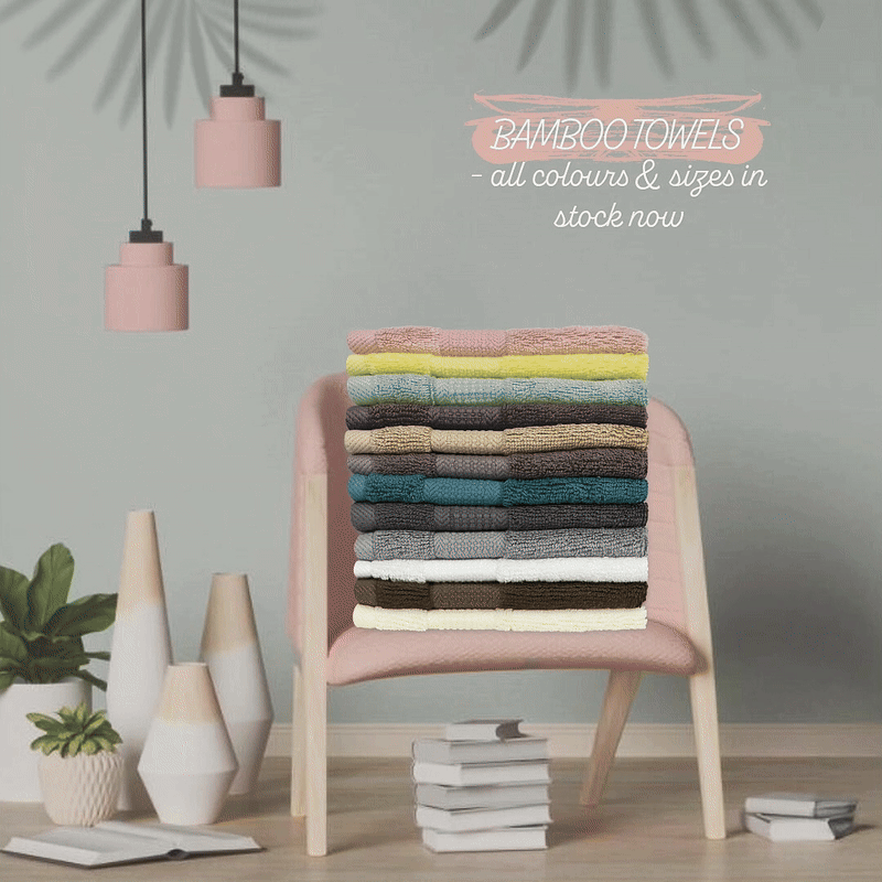 Serviettes en bambou/coton ( Mauve ) serviettes de bain ,disponible chez Literie-Déco et moi