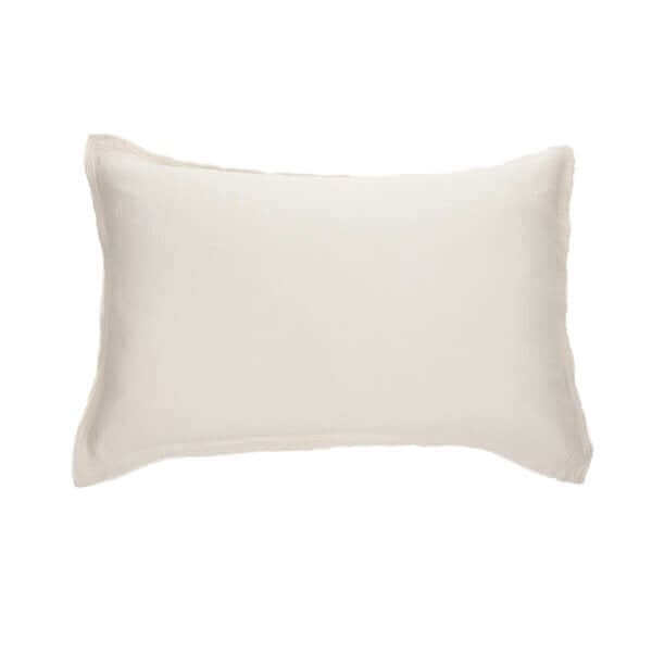 Cache oreiller décoratif crème MUSLIN- Par Brunelli de Brunelli – PRODUIT de qualité chez Literie & Déco et Moi