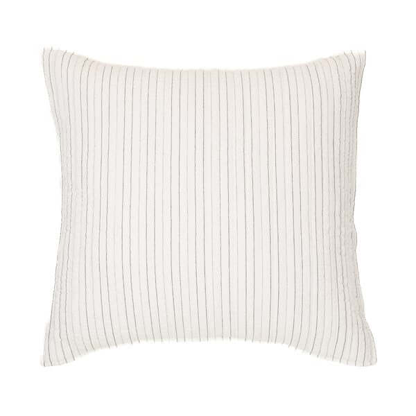 Cache coussin ivoire avec rayures Corey ( 18'' X 18'')- Par Brunelli Cache coussin ,disponible chez Literie-Déco et moi