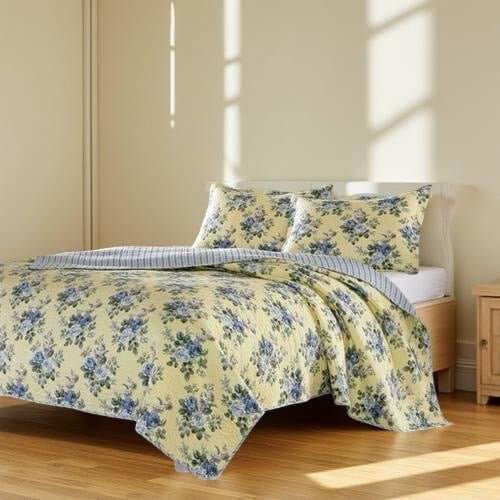 Courtepointe Jardin D'azur - Literie - Déco et moi