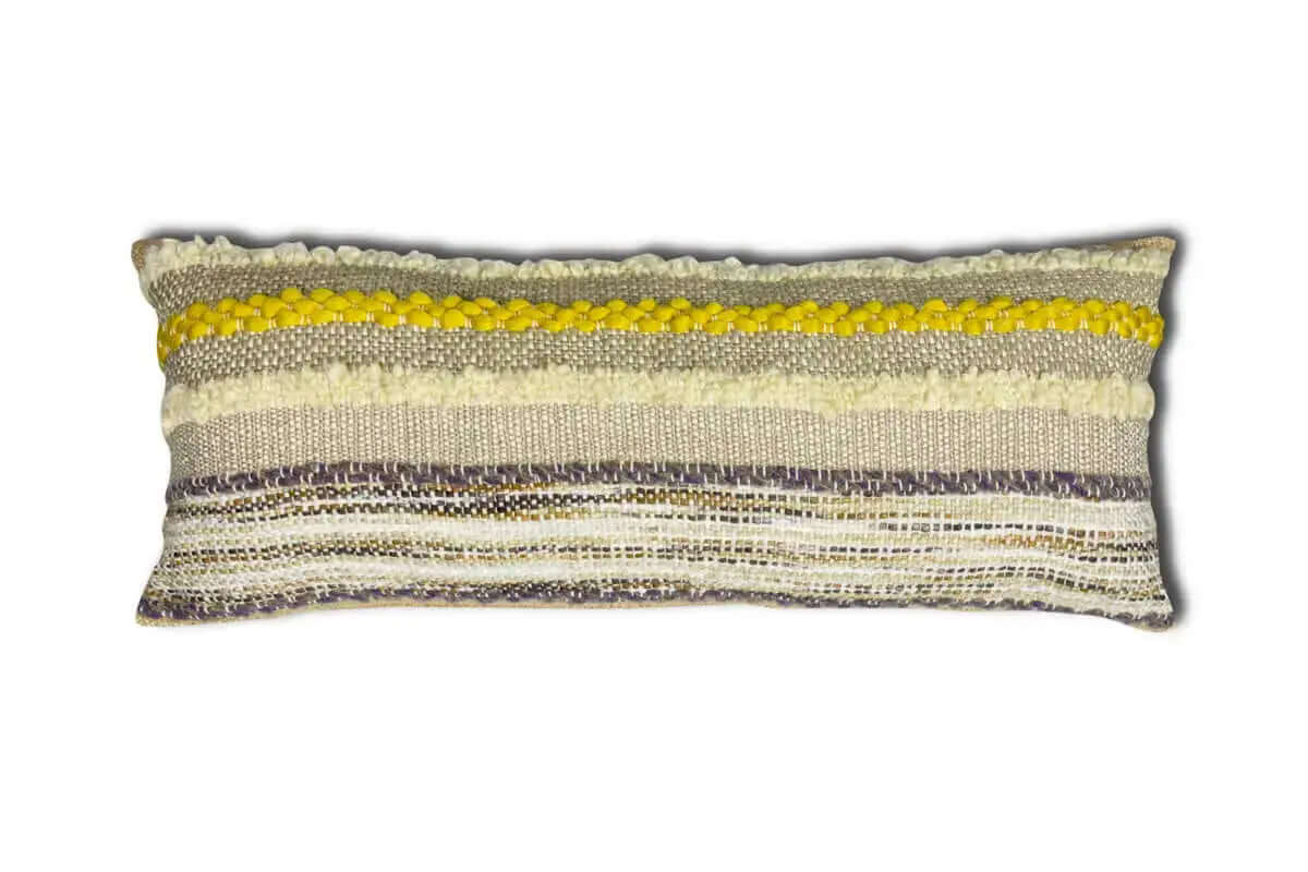 Coussin Asger jaune ( 14'' x 32'') de rjs trading – PRODUIT de qualité chez Literie & Déco et Moi