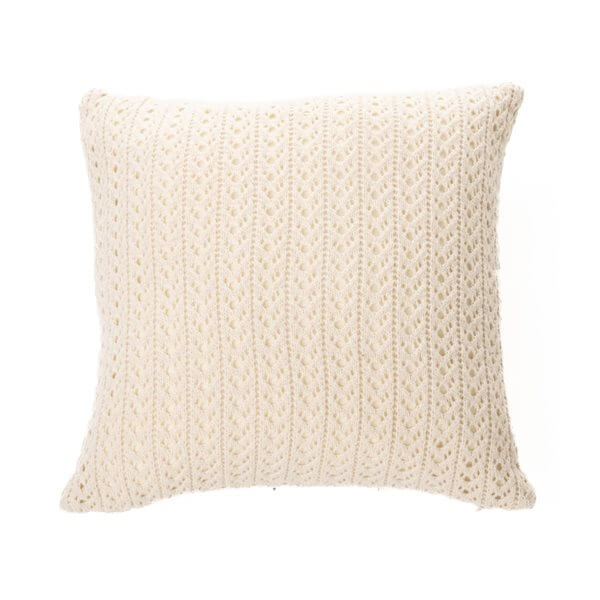 Coussin en tricot naturel NAJA ( 18'' x 18''') - Par Brunelli - Literie - Déco et moi