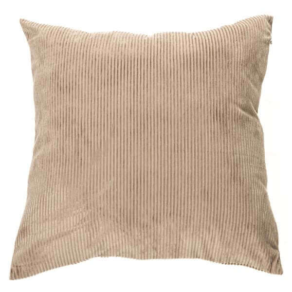 Coussin en velours cotelé taupe CORDUROY ( 18'' x 18'')- Par Brunelli - coussins Brunelli - Literie-Déco et moi