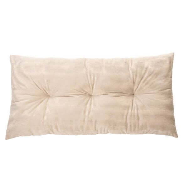 Coussin long en velours côtelé naturel CORDUROY ( 16'' x 33'') - Par Brunelli - Literie - Déco et moi