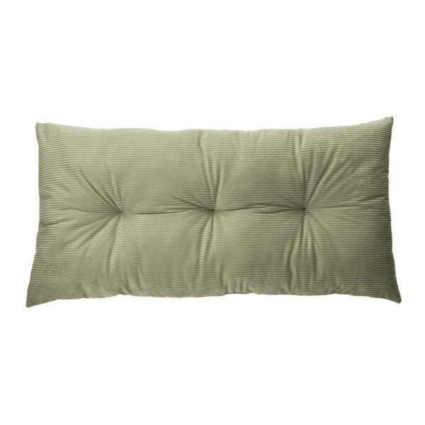 Coussin long en velours côtelé sauge CORDUROY ( 16'' x 33'') - Par Brunelli - Literie - Déco et moi