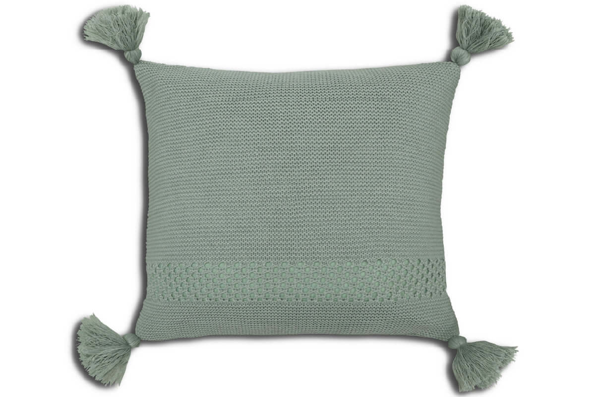 Coussin ROMER ( VERT SAUGE ) 20'' x 20'' - Literie - Déco et moi