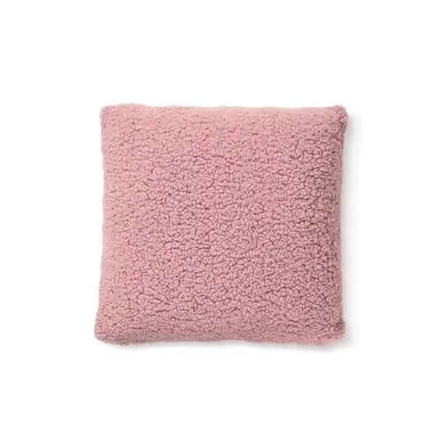 Coussin rose effet mouton SHERPA ( 18'' X 18'') - Par Brunelli - coussins Brunelli - Literie-Déco et moi
