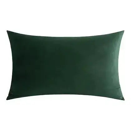 Coussin vert foncé VELVET ( 12'' X 20'') ou ( 18'' X 18'') - Literie - Déco et moi