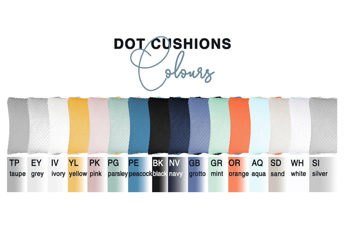 Coussins texture DOT ( Gris Argent ) - Coussins rjs trading - Literie-Déco et moi