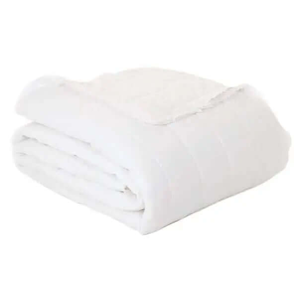 Couverture matelassée en lin piqué blanc POKE - Par Brunelli - Couvre-lit Brunelli - Literie-Déco et moi