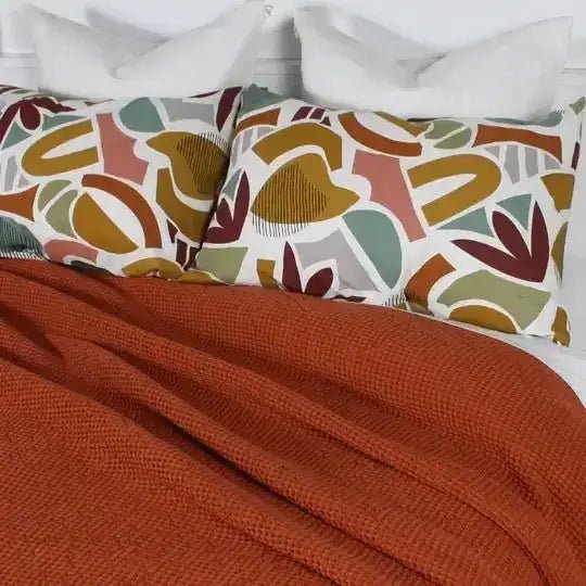 Couverture PORTO ( Orange ) - Couvertures Accent mode - Literie-Déco et moi