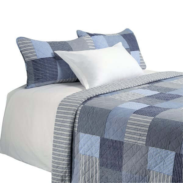 Ensemble de courtepointe à carreaux JOE - Par Brunelli - Literie - Déco et moi