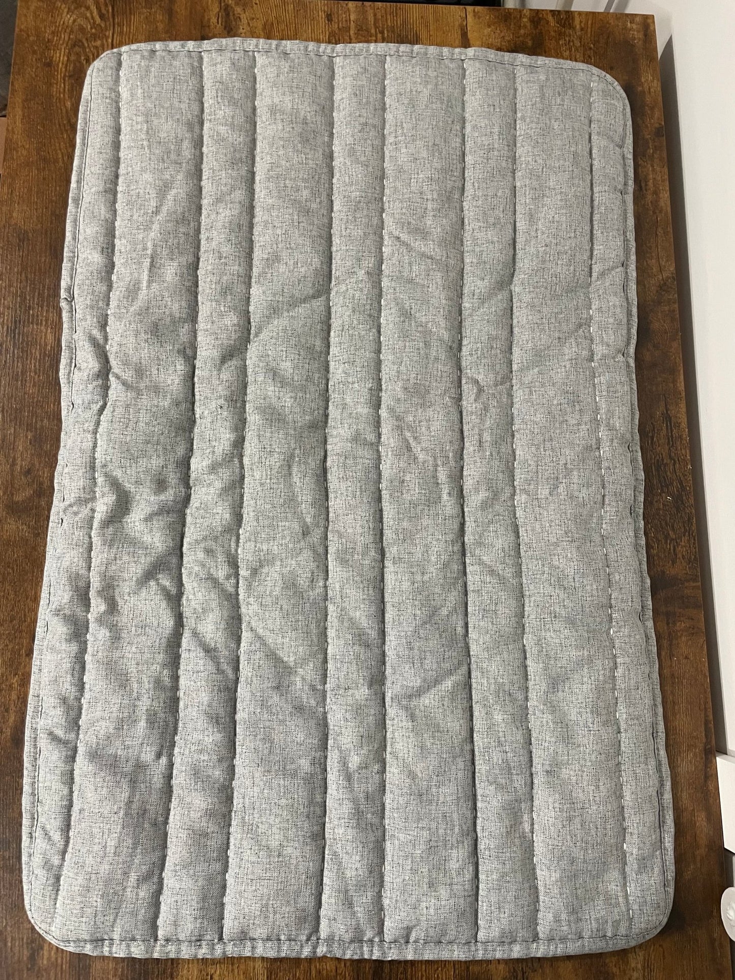 Ensemble de courtepointe piquée Dumpling ( Gris pâle )- Par Brunelli - Courtepointe Brunelli - Literie-Déco et moi