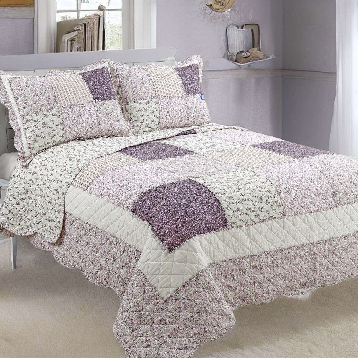 Ensemble de courtepointe TWILIGHT ( Jeté TWILIGHT aussi disponible) - Courtepointe Literie-Deco & moi - Literie-Déco et moi