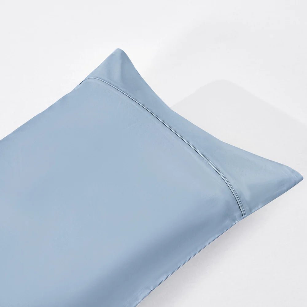 Ensemble de draps en coton biologique , 500 fils ( Bleu Azur ) - Draps Literie & Déco et moi - Literie-Déco et moi