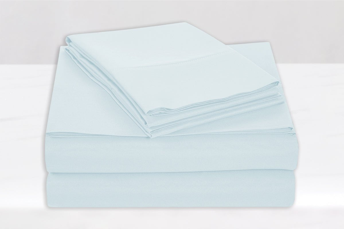 Ensemble draps en coton Chroma ( Aqua ) - Draps rjs trading - Literie-Déco et moi