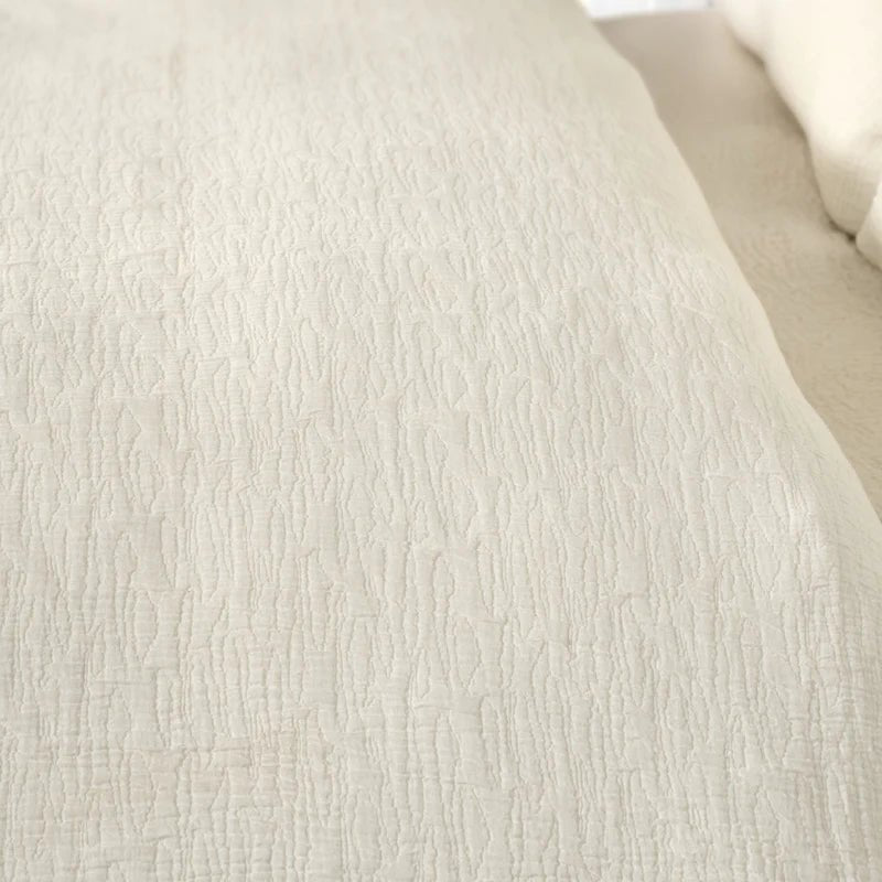 Ensemble housse de couette unie naturel LIONEL- Par Brunelli - Housse de couette Brunelli - Literie-Déco et moi