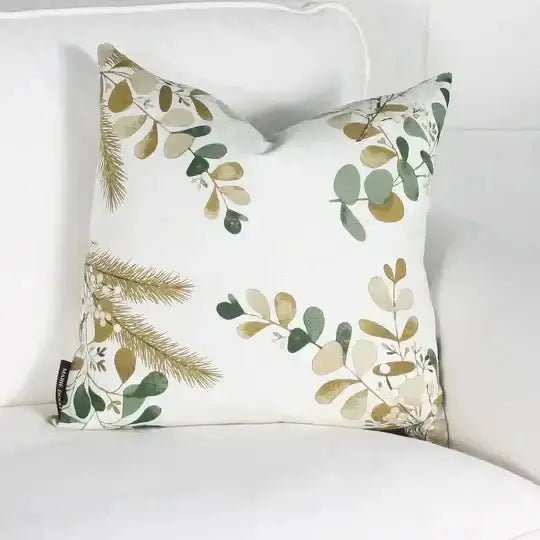 ( Fait au Québec ) - Coussin EUCALYPTUS ( Jaune ) - Coussins Accent mode - $49.95! Literie-Déco et moi