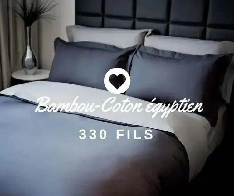 (FAIT AU QUÉBEC) Draps LOUXOR (rayonne de bambou / coton égyptien (330fils) Pour lit électrique JUMEAU XL, QUEEN ou KING - 6 teintes disponibles - Literie - Déco et moi