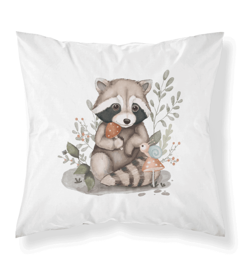 ( Fait au Québec) Ensemble de literie bébé- RATON-LAVEUR - housses de couette bébé Atelier la Fée - Literie-Déco et moi