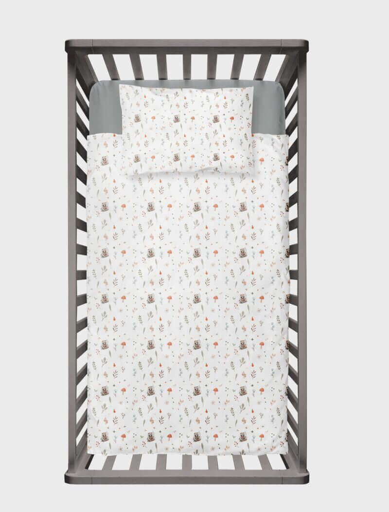 ( Fait au Québec) Ensemble de literie bébé- RATON-LAVEUR - housses de couette bébé Atelier la Fée - Literie-Déco et moi