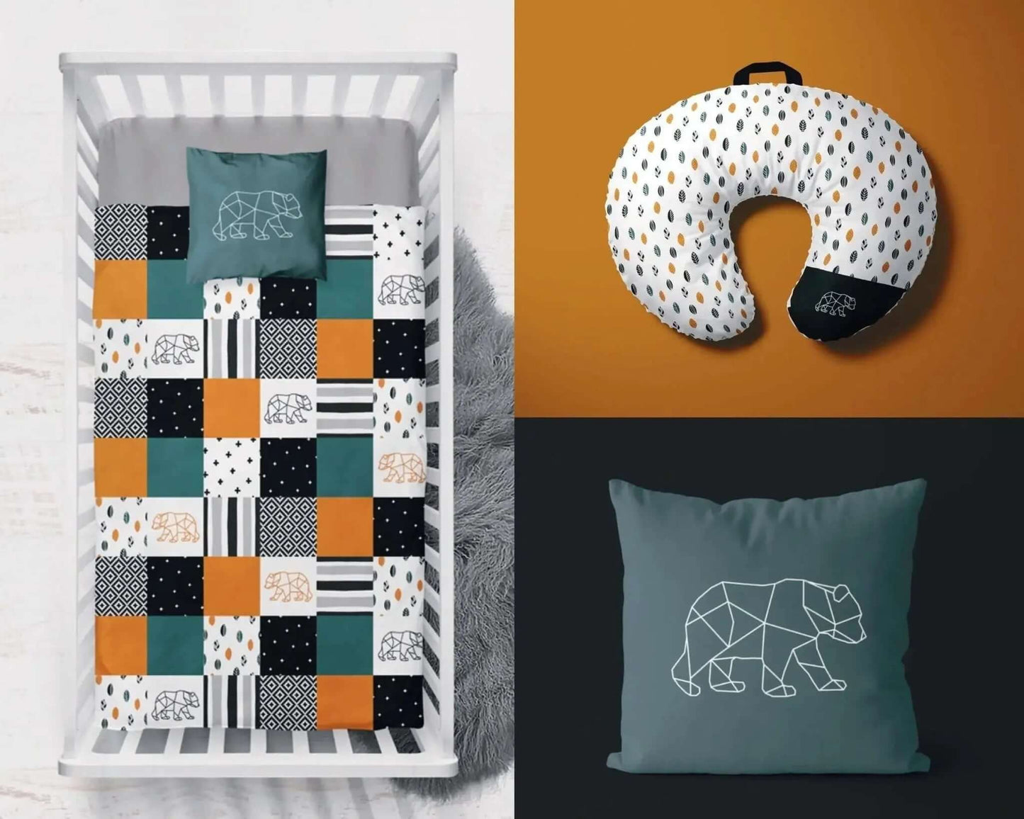 ( Fait au Québec) Ensemble de literie et accessoires pour bébé - PETIT AVENTURIER - Literie bébés Textile Patlin - Literie-Déco et moi