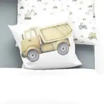 ( Fait au Québec) Ensemble housse de couette - CAMIONS - housses de couette enfants Atelier la Fée - Literie-Déco et moi