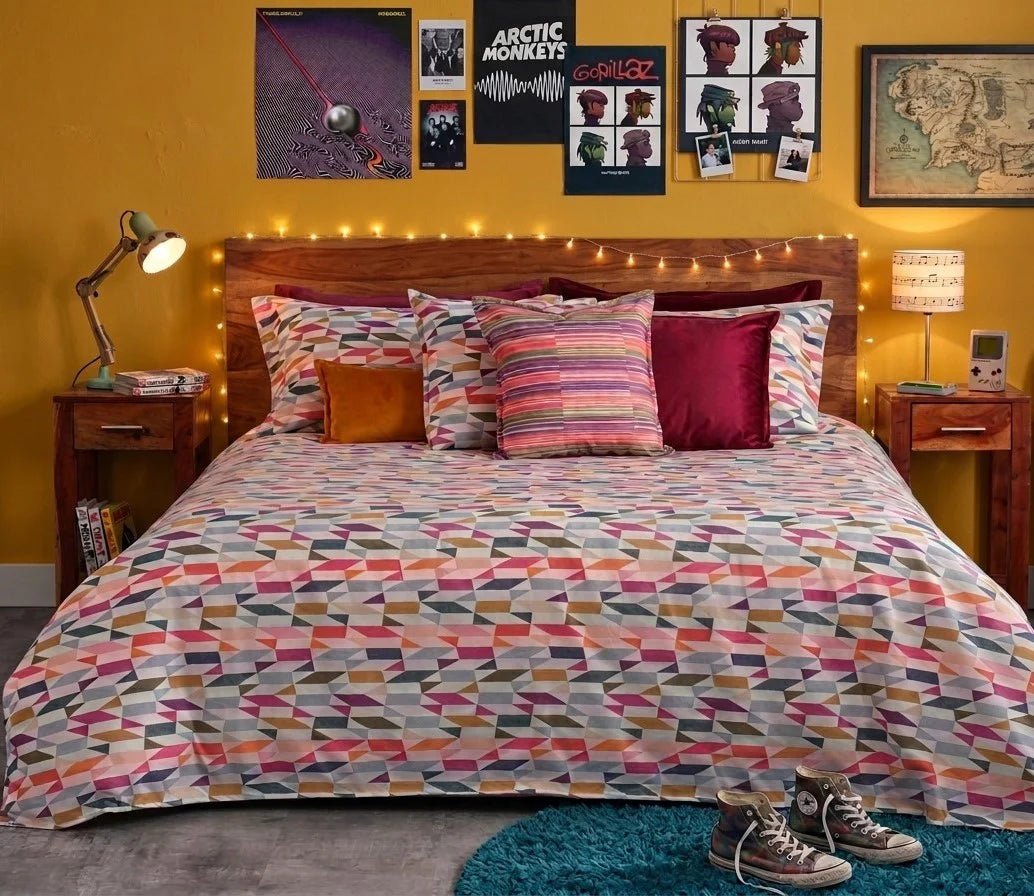 FAIT AU QUÉBEC- Housse de couette RAINBOW GÉO - Housse de couette CHÉNÉ - Literie-Déco et moi