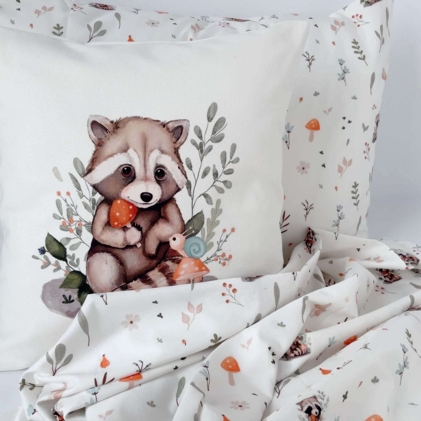 ( Fait au Québec) Housse de couette - RATON-LAVEUR - housses de couette enfants Atelier la Fée - Literie-Déco et moi