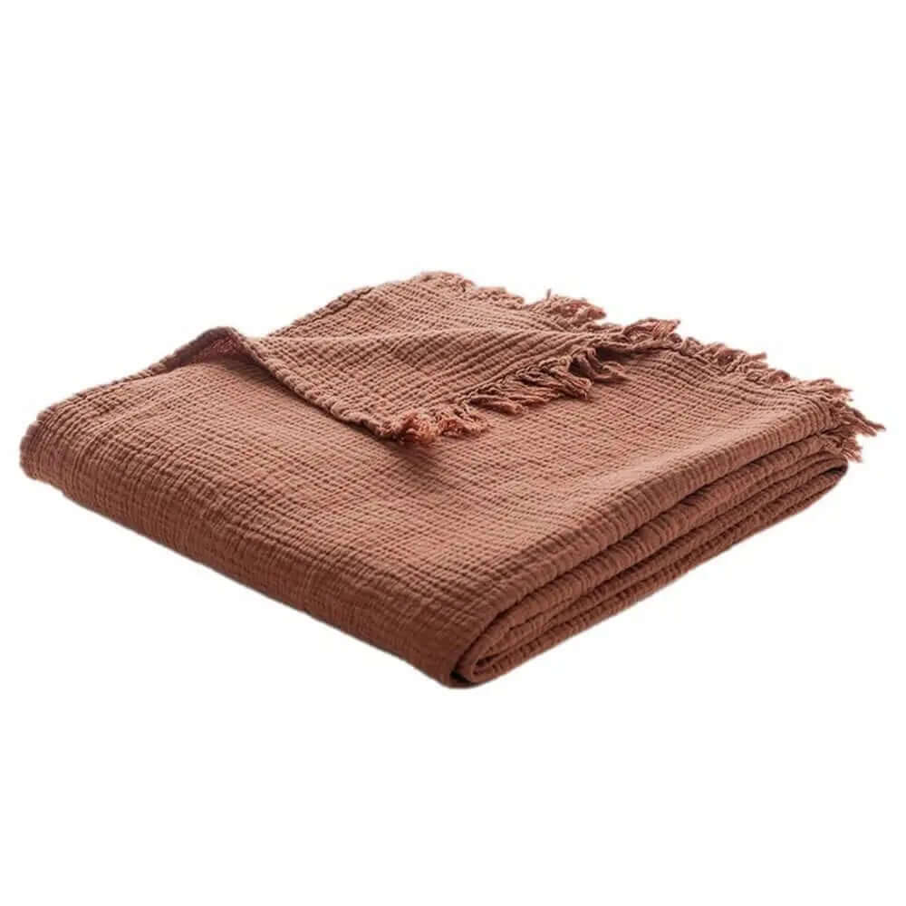 Housse de couette MUSLIN ( MARRON )- Par Brunelli - Housse de couette Brunelli - Literie-Déco et moi