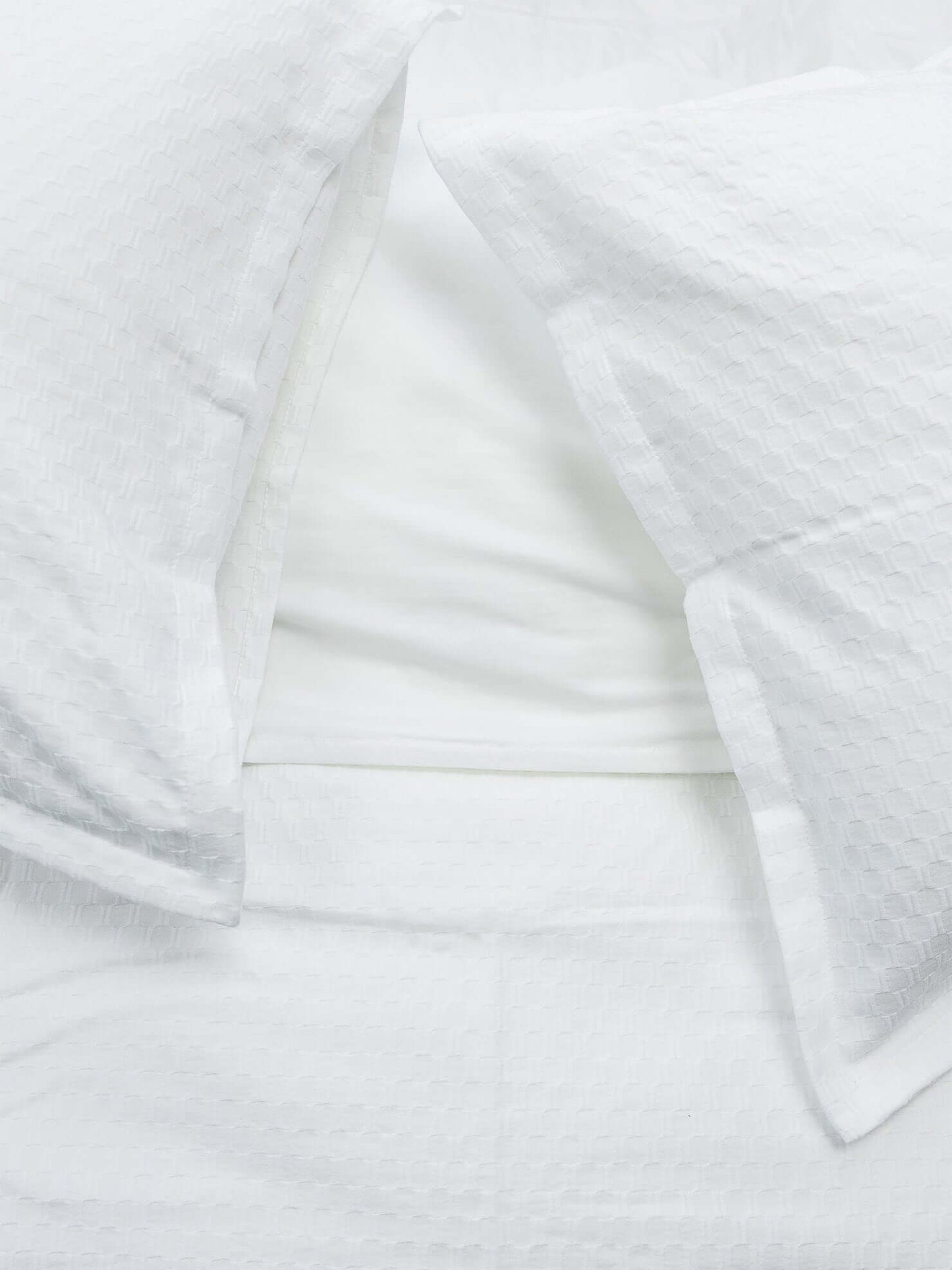 Housse de couette Nina en coton matelassé et coton percale - NEIGE - Literie - Déco et moi