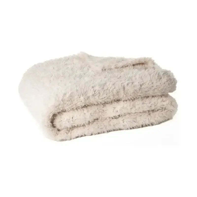 Jeté en fausse fourrure crème Beverly - Par Brunelli - Literie - Déco et moi