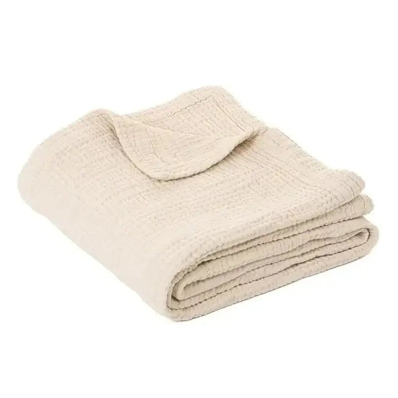 Jeté en mousseline de coton crème Popeye - Par Brunelli de Brunelli – PRODUIT de qualité chez Literie & Déco et Moi