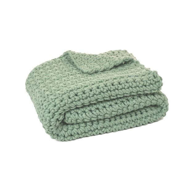 Jeté en tricot sauge GUMMY-ParBrunelli de Brunelli – PRODUIT de qualité chez Literie & Déco et Moi