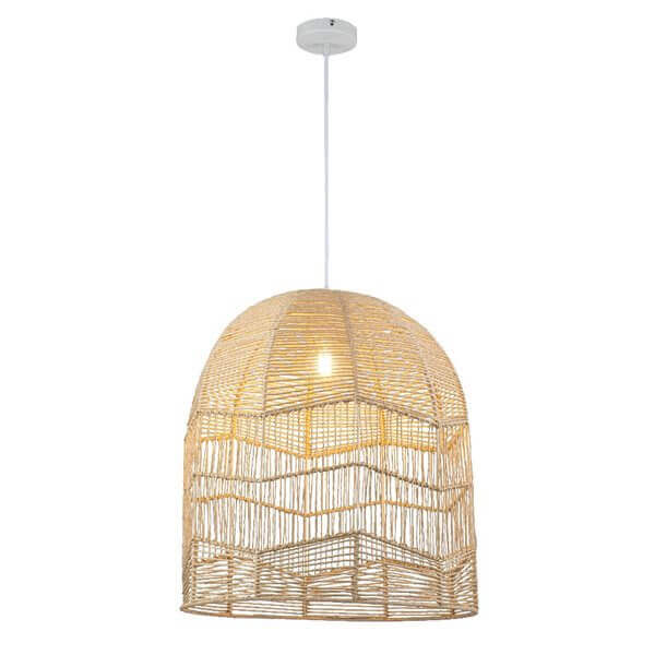 Lampe suspendue en rotin NYNA ( Par Brunelli ) - Literie - Déco et moi