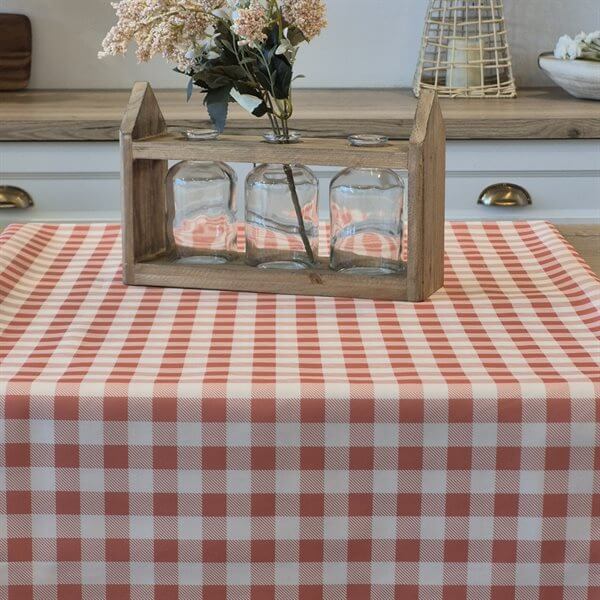 Nappe à carreaux corail VICHY - Par Brunelli - Literie - Déco et moi