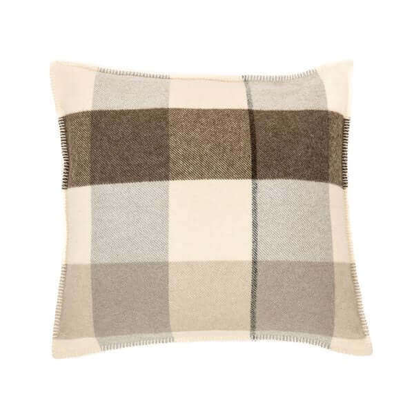 Oreiller européen à carreaux FUDGE 25'' X 25'' ( Brun ) Par Brunelli - coussins Brunelli - Literie-Déco et moi