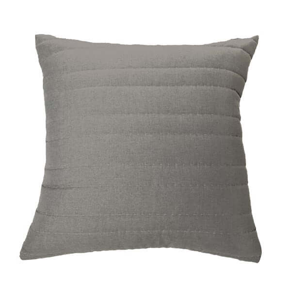 Oreiller européen DUMPLING 25'' x 25'' ( Gris ) - Par Brunelli coussins ,disponible chez Literie-Déco et moi