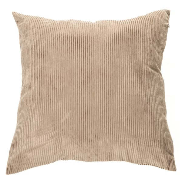 Oreiller européen en velours cotelé taupe CORDUROY ( 25'' x 25'') - Par Brunelli - Literie - Déco et moi