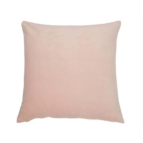 Oreiller européen en velours rose pâle VELVET ( 25'' x 25'') - Par Brunelli - Literie - Déco et moi