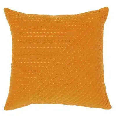 Oreiller européen moutarde VELOURS( 25'' x 25'')- Par Brunelli - coussins Brunelli - Literie-Déco et moi