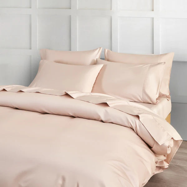 Housse de couette en coton PIMA ( 400 fils )- ( Pétale Rose ) Housse de couette ,disponible chez Literie-Déco et moi